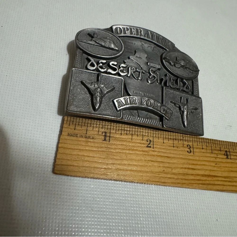 Vintage 1990 Belt Buckle Connection Limited Edition‎ Operation Desert Shield
